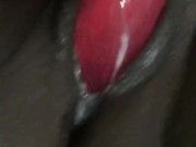 Playing with my juicy creamy pussy for the first time