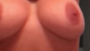 Slow motion milf showing big natural tits