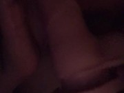 Latina MILF sucking on dildo