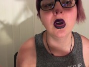 Suicide Girl Smokes and Plays With Big Tits