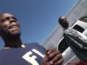 True slut Bailey doubles up on big black dick