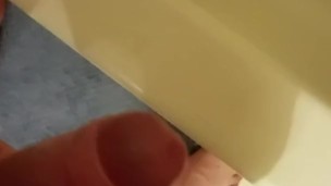 Almost caught (cumshot into tub)