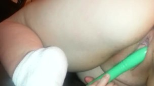 Naughty Nicole toys her pussy