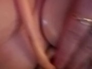 Double fucked with dildos
