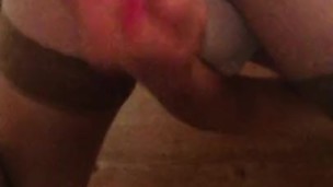 dubbel dildo stretching my ASShole crossdresser