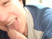 Sucking on a Prince Albert Hot WIFE BJ 8/16