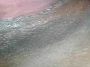 Upclose of huge wet throbing clit and tight pussy