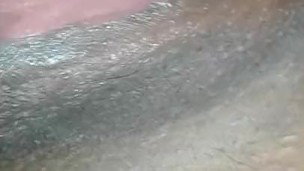 Upclose of huge wet throbing clit and tight pussy