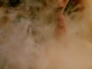 Smoking deep throat bj
