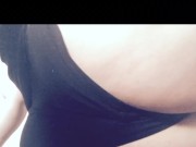 Curvy blonde black lingerie striptease 7/16