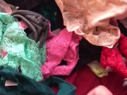 Going through my wifes panties while shes at work
