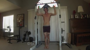 fit guy Dani working out in his underwear for favorite subscribers