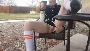 POV Cute Girl Gets CUM BLASTED Outside - OurDirtyLilSecret