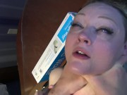 Hardfucked British skank choked and fed with doms jizz 13/16