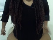 Small Waist Wide Hips Fat Ass Shaking on Chair Hairy - Cami Creams 7/16