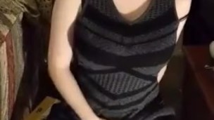 busty Teen Schoolgirl teasing teacher with dildo ride in class