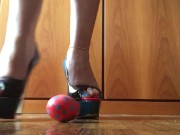 Crushing Easter Egg with sexy high heels