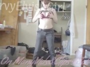 Big Tits Redhead teen Striptease, ass spread, boob bounce 3/16