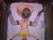 Ginger Caught Masturbating to Friend Vid | Chained and Fucked till Creampie 9/16