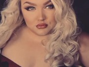 Cute cheeky blonde BBW tease