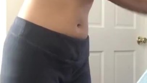 Girl on period striptease