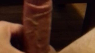 shiny cock precum 1