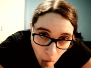 POV BJ Kiwwi sucks on FRIENDS small cock while HUSBAND isn't home! 4/16