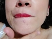 Facial on makeup! Cleaning it up and swallow