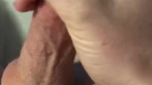 Solo jerking off in hotel