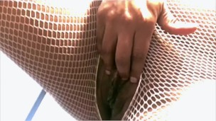 Amateur Fetish Fishnet THOT slut solo creamy pussy play