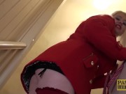 English subslut gagging on maledom cock and getting slammed 3/16
