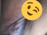 Making my pussy creamy wet by myself