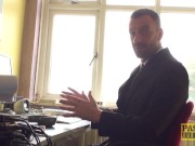 Roughly assfucked MILF submits to dom and swallows his cum 3/16