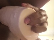 EBONY STUFFING MASSIVE DIILDO PT. 2