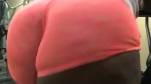 Tight booty shorts in the gym