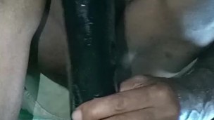 Fucking My New Big Black 12 Inch Dildo !!!!!