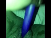 Black slut making her pussy squirt