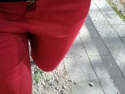 Pee on my new red jeans outdoor 13/16