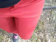 Pee on my new red jeans outdoor 14/16