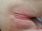 Pussy toying with a squirt