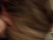 Slutty hot wife drains my cock and swallows it all 12/16