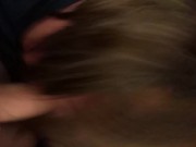 Slutty hot wife drains my cock and swallows it all 14/16