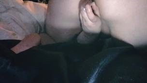 Thick, pale girl plays with her tight virgin asshole