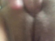 Girl plays with herself while watching TV