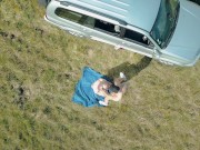 Dron caught Sexy Girl in Public Park during hot facefuck and doggy pounding 8/16