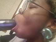 Slut sucks and fucks her dildo  (Compilation) 15/16