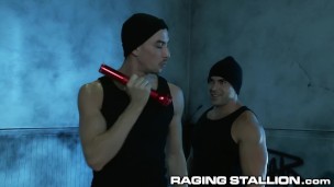Bad Boy Group Sucking, Fucking & Cumming On Crime Scene!!!