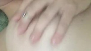 Just a girl playing with her tits