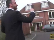 Mature British whore anally drilled hard before swallowing 4/16