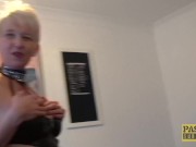 Mature British whore anally drilled hard before swallowing 7/16